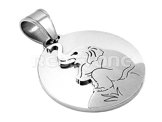 Oceľový prívesok slon s venovaním